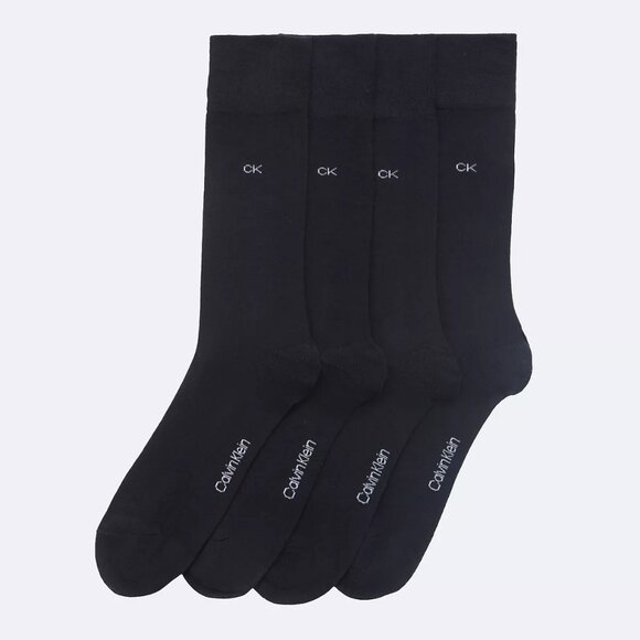 4 pair Calvin Klein flat knit, combed cotton Crew Socks - Picture 1 of 4